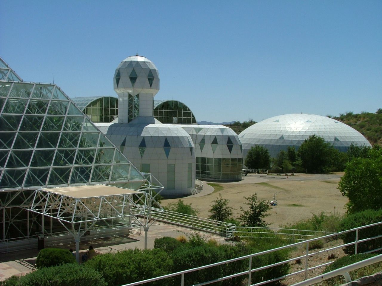 Biosphere 2 research facility habitat and lung structure near Oracle, Arizona